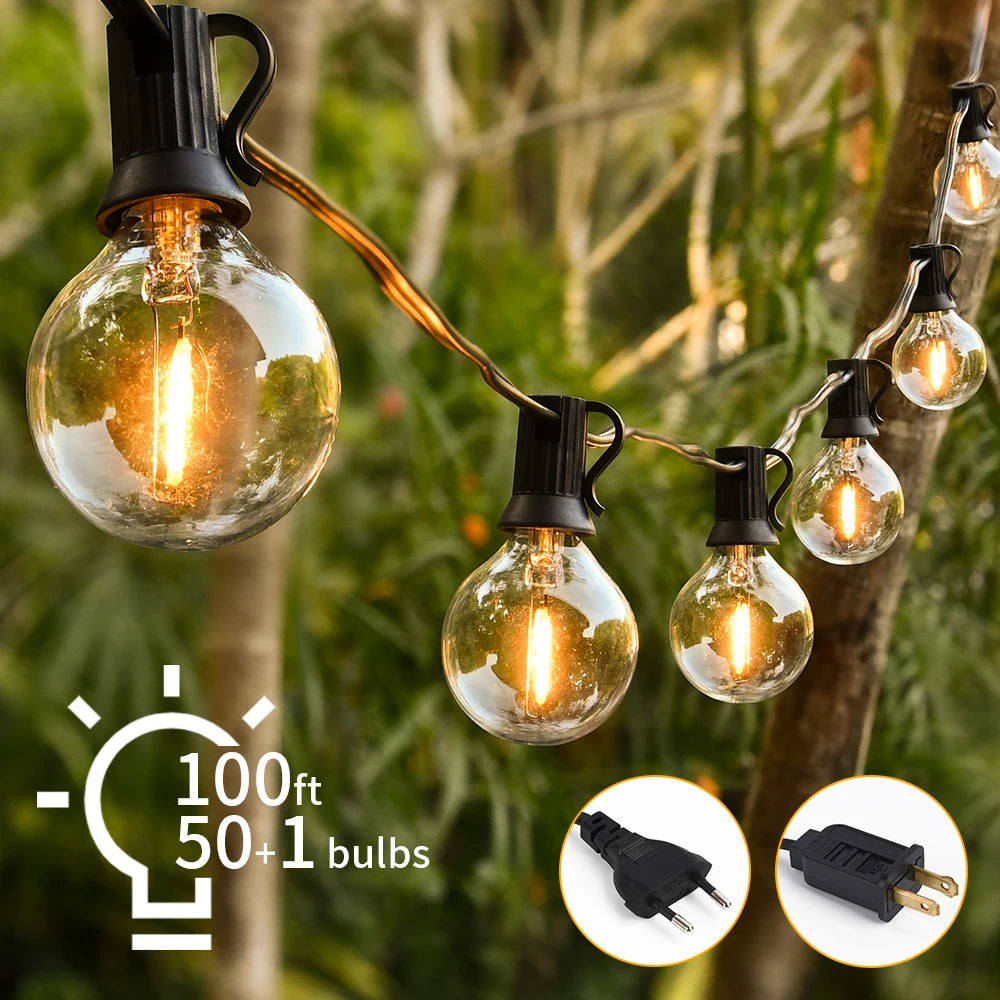 30M LED Fairy String Light Globe Party Garland G40