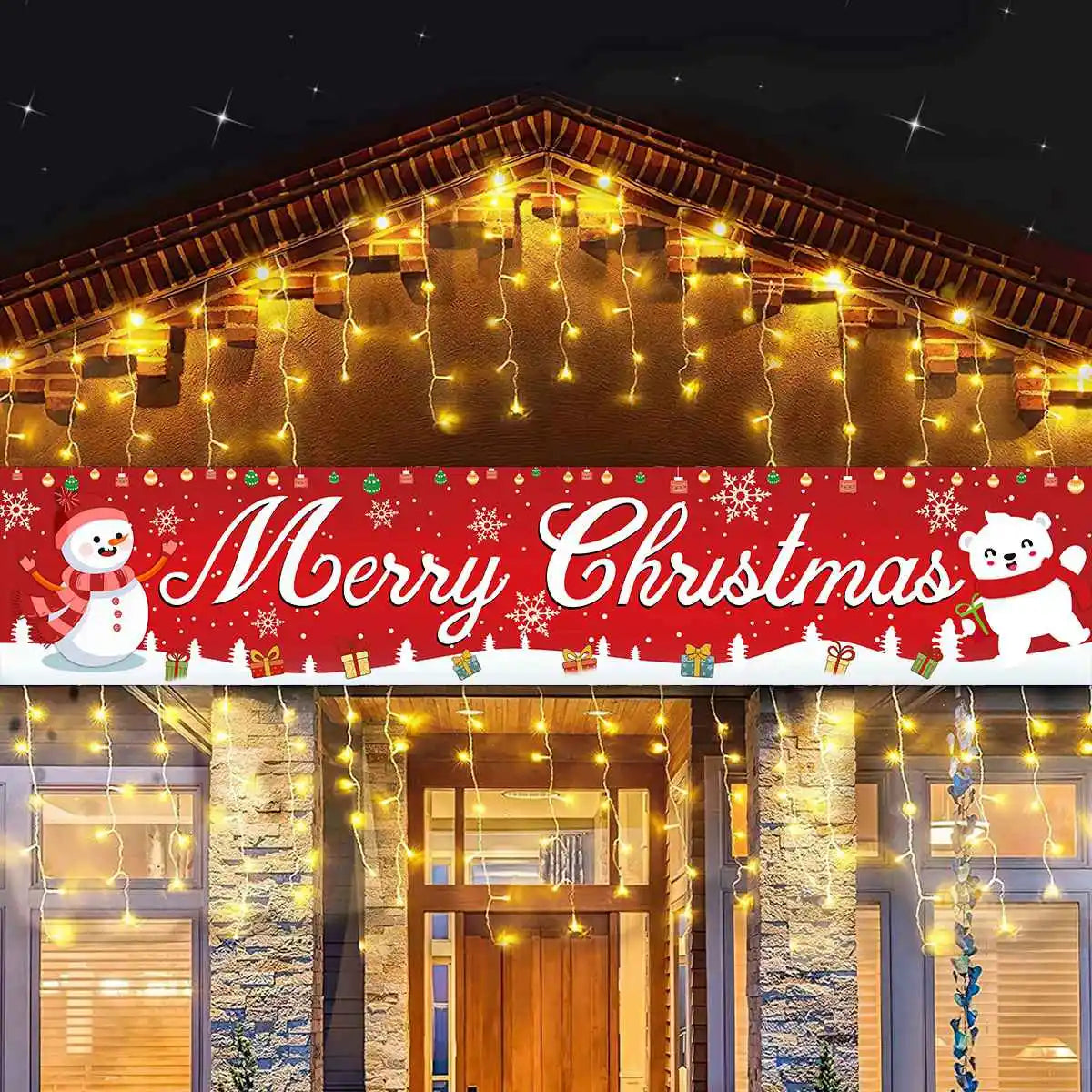 Christmas Outdoor Banner Flag Merry Christmas Decoration for Home