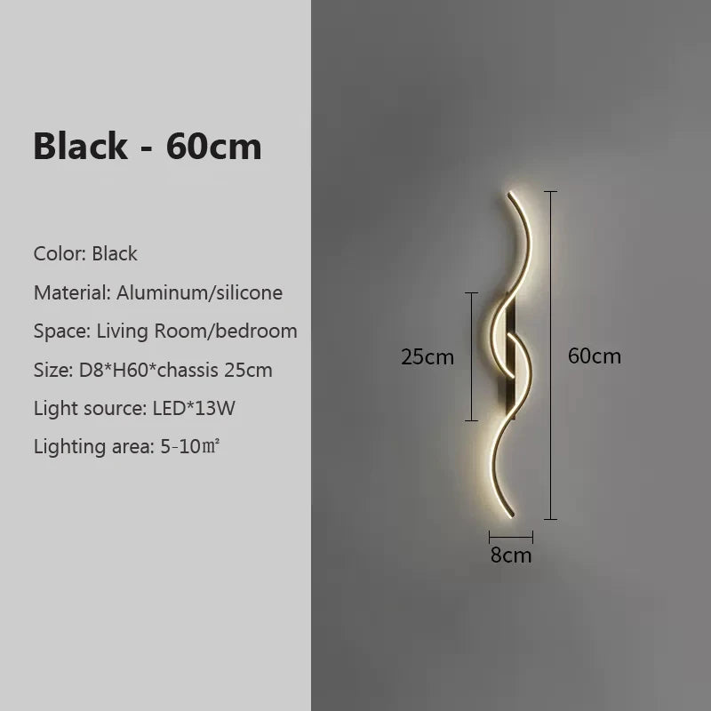 Modern LED Wall Lamp Minimalist Led Light Bedroom.