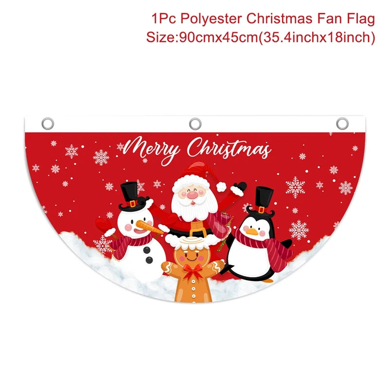 Christmas Outdoor Banner Flag Merry Christmas Decoration for Home