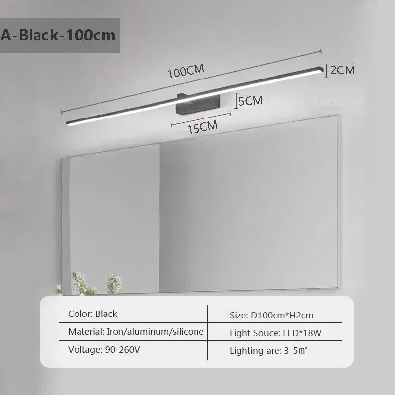 Modern LED Wall Lamp Mirror Decor Lighting.