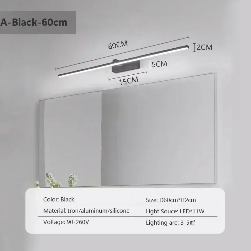 Modern LED Wall Lamp Mirror Decor Lighting.