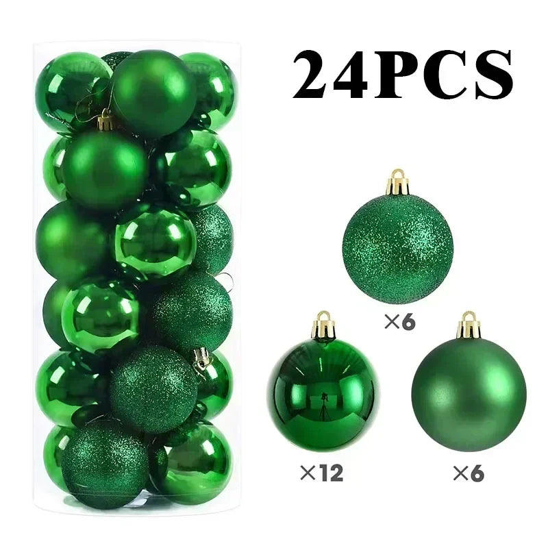 24/pcs Christmas Tree Pendant Decoration Christmas