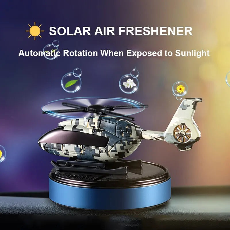 Car Air Freshener Solar Helicopter