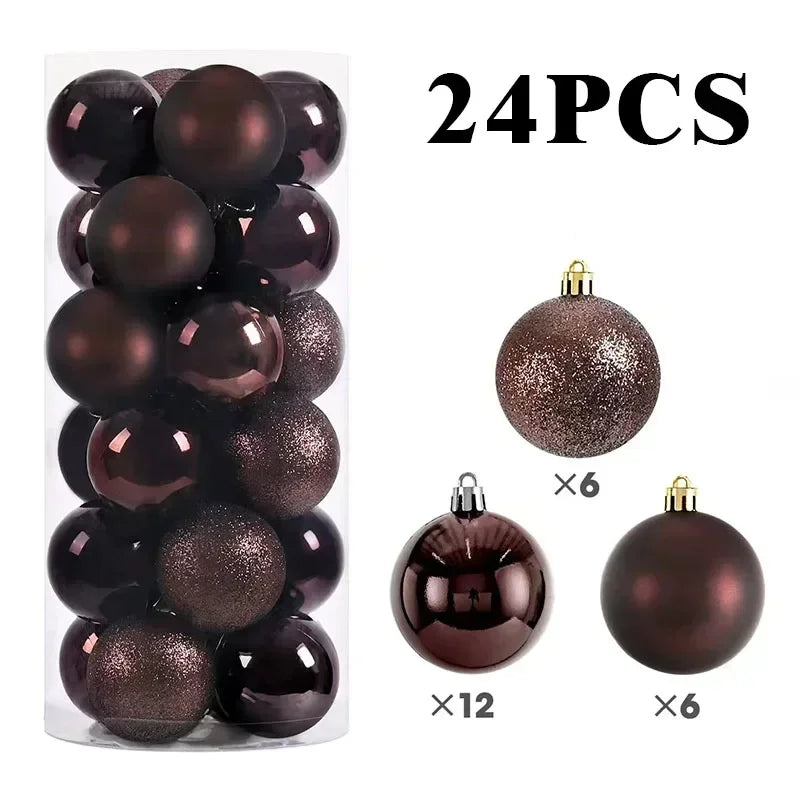 24/pcs Christmas Tree Pendant Decoration Christmas