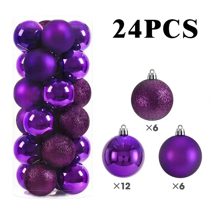 24/pcs Christmas Tree Pendant Decoration Christmas