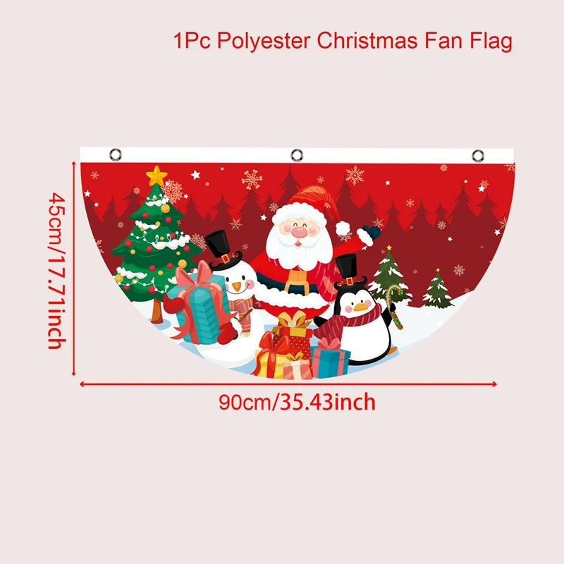 Christmas Outdoor Banner Flag Merry Christmas Decoration for Home