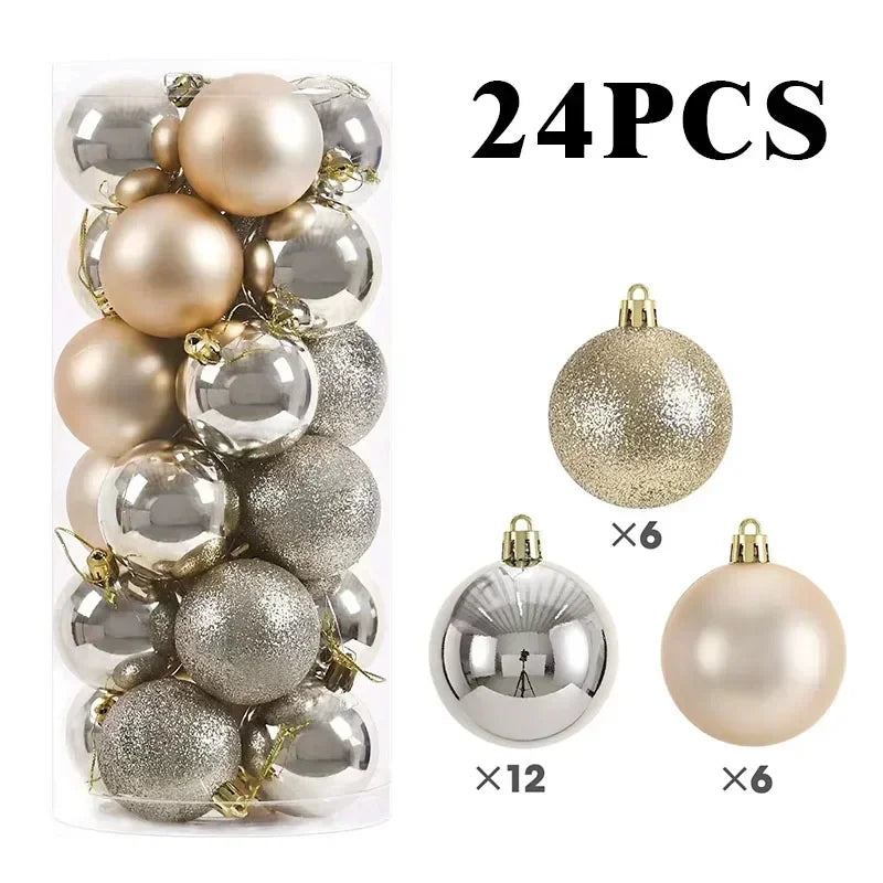 24/pcs Christmas Tree Pendant Decoration Christmas