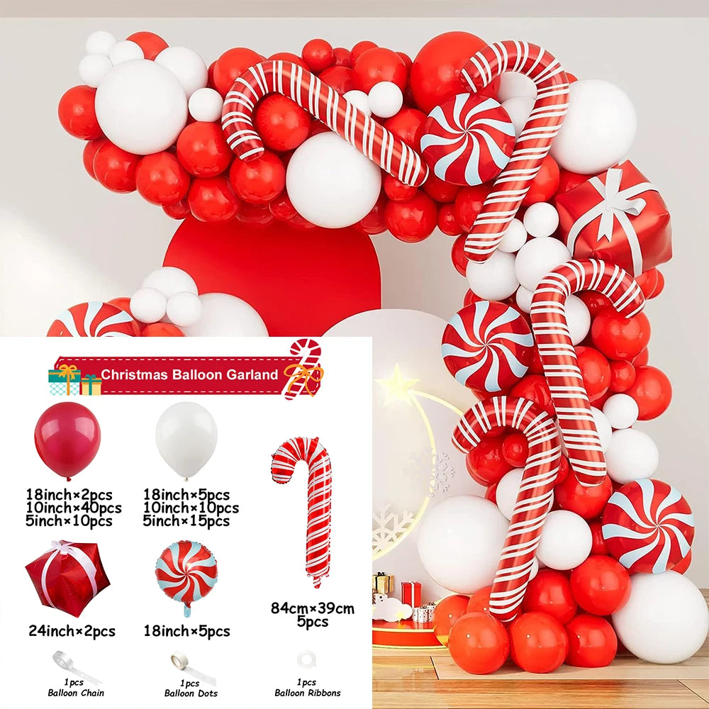 Christmas Balloon Garland Arch Matte  Blloon