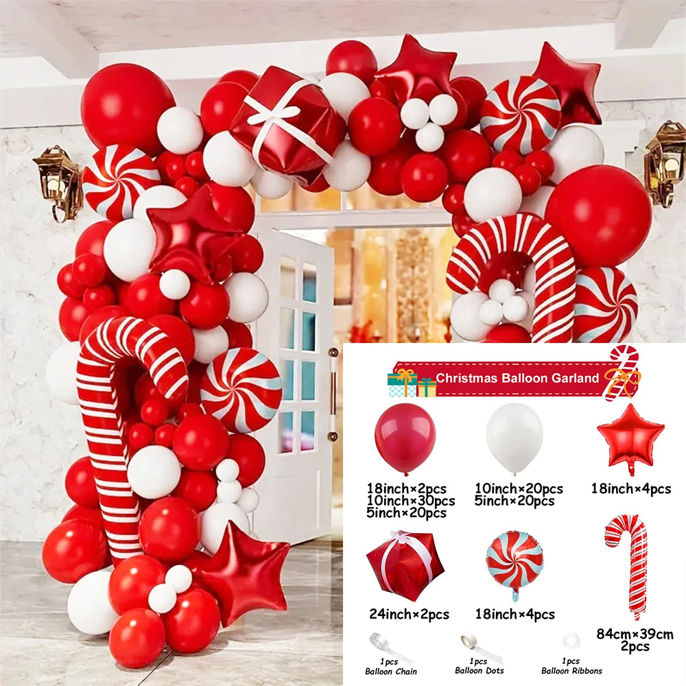 Christmas Balloon Garland Arch Matte  Blloon