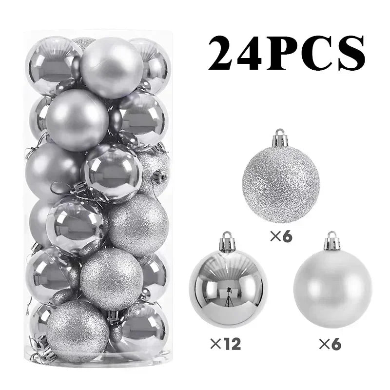 24/pcs Christmas Tree Pendant Decoration Christmas