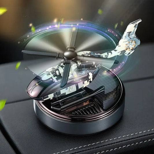 Car Air Freshener Solar Helicopter