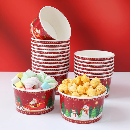 Christmas Santa Claus Paper Bowl Christmas Decorations for Home