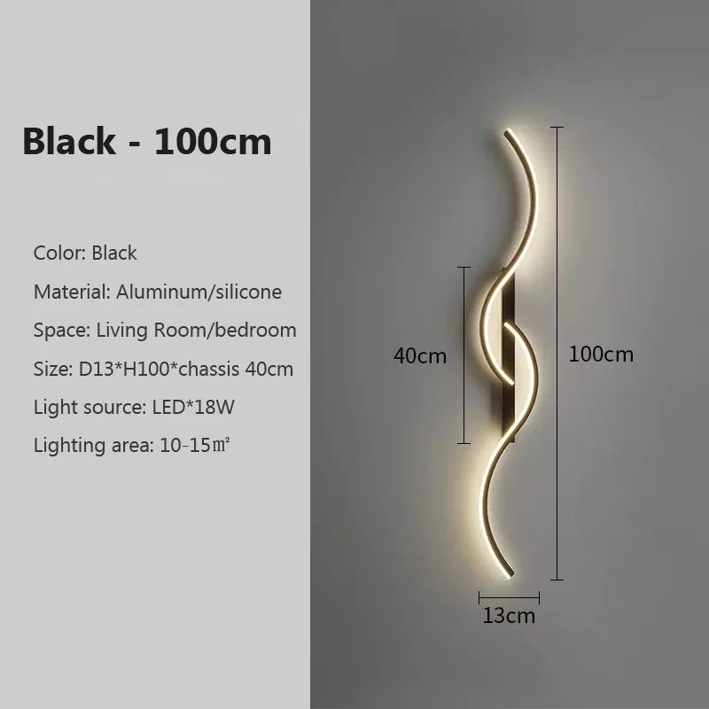 Modern LED Wall Lamp Minimalist Led Light Bedroom.