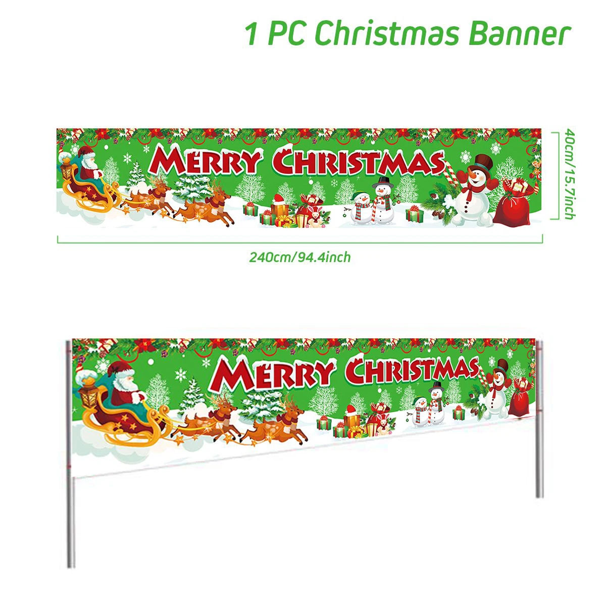 Christmas Outdoor Banner Flag Merry Christmas Decoration for Home