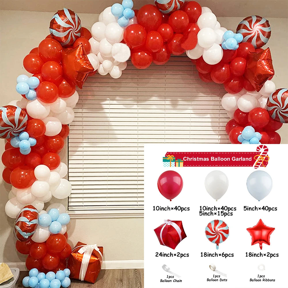 Christmas Balloon Garland Arch Matte  Blloon