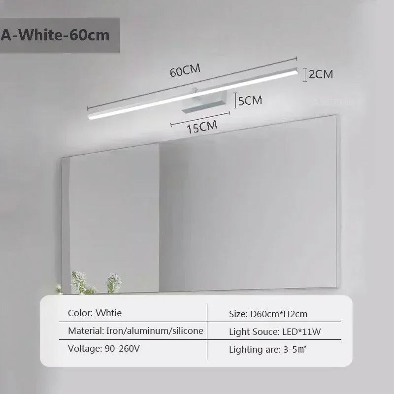 Modern LED Wall Lamp Mirror Decor Lighting.