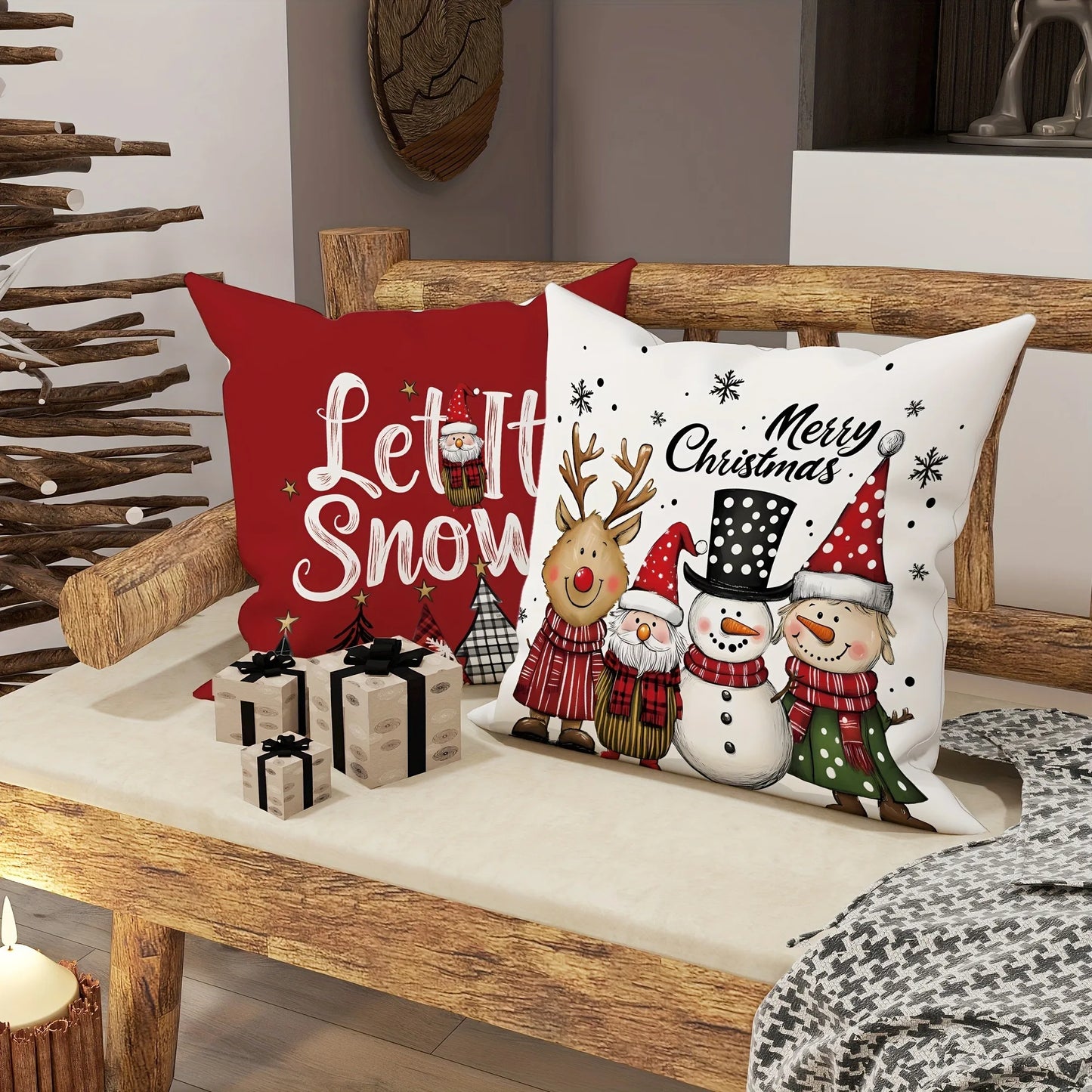 Christmas decoration suitable for home room Sofa cushion cover