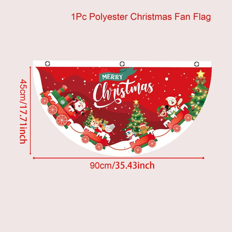 Christmas Outdoor Banner Flag Merry Christmas Decoration for Home