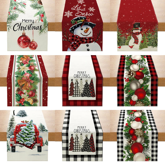 2024 Christmas Table Runners Merry Christmas Decoration.